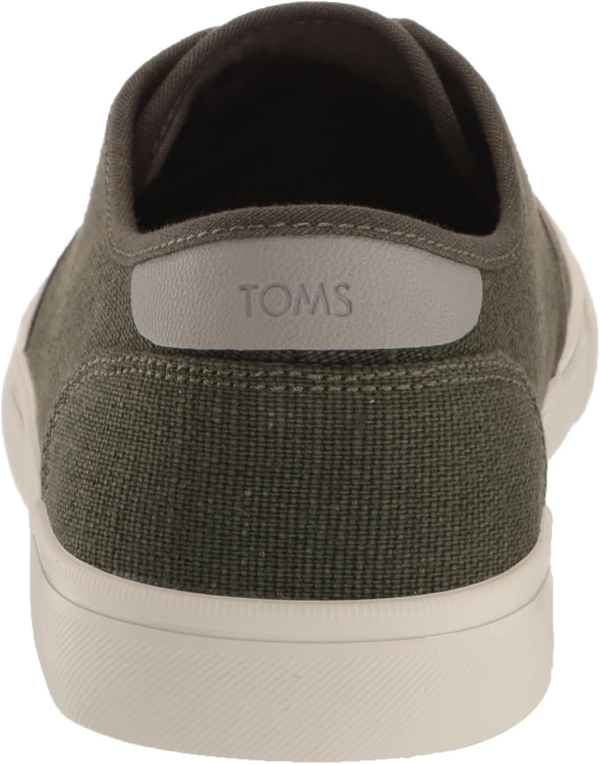 imageTOMS Mens Carlo LaceUp SneakersForest Green Heritage Canvas
