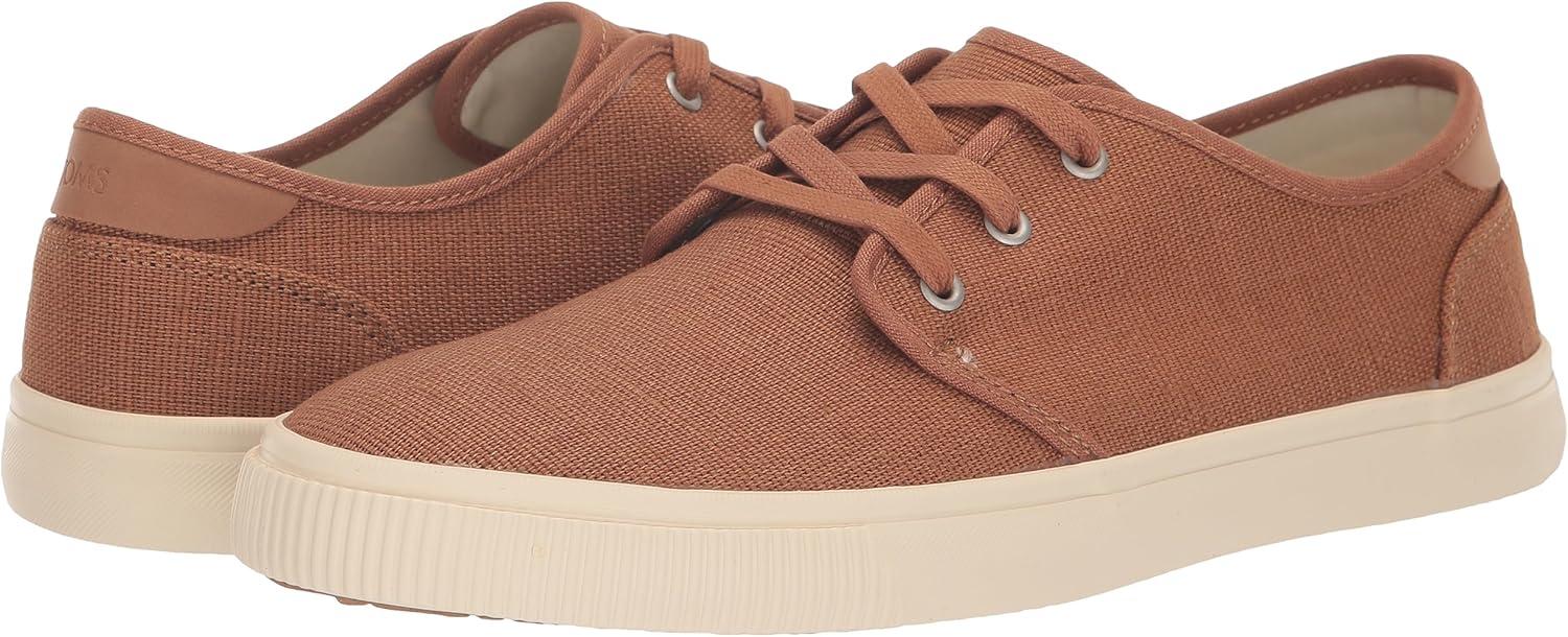 imageTOMS Mens Carlo LaceUp SneakersTan Heritage Canvas