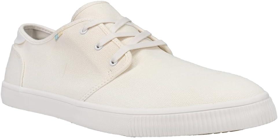imageTOMS Mens Carlo LaceUp SneakersWhite Canvas