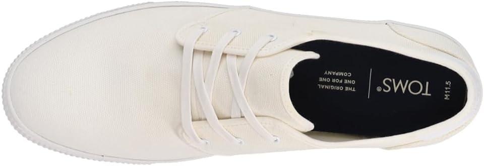 imageTOMS Mens Carlo LaceUp SneakersWhite Canvas
