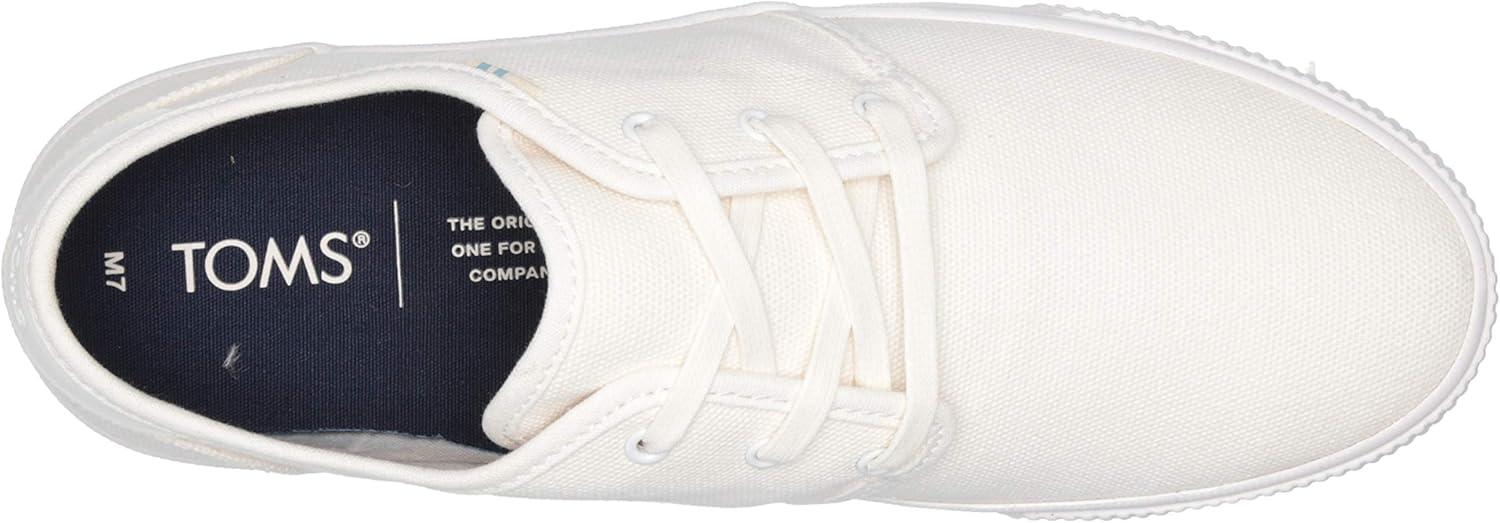 imageTOMS Mens Carlo LaceUp SneakersWhite Canvas