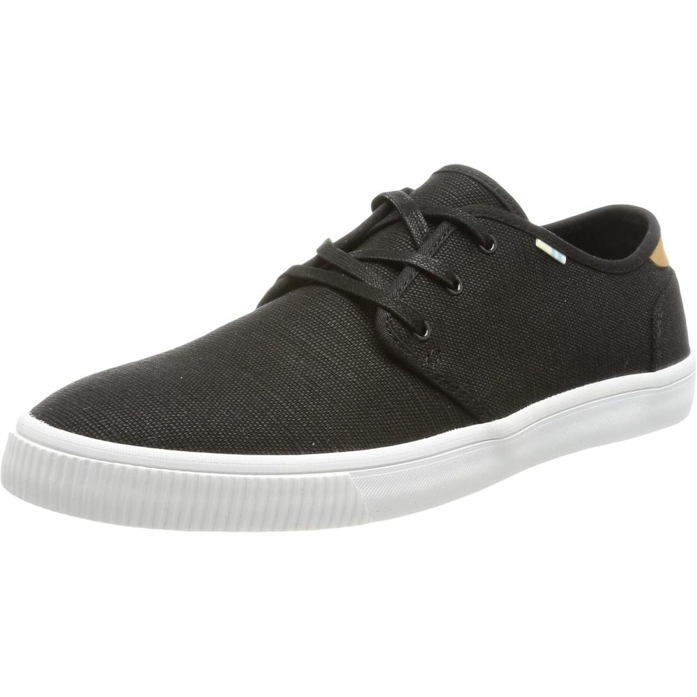 imageTOMS Mens Carlo LaceUp SneakersBlack Heritage Canvas
