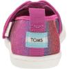 imageTOMS Toddler Girls Alpargata TieDye Slip On Flats Casual  PinkPurple Multi Glitter
