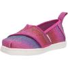 imageTOMS Toddler Girls Alpargata TieDye Slip On Flats Casual  PinkPurple Multi Glitter