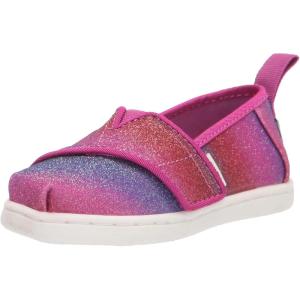 imageTOMS Toddler Girls Alpargata TieDye Slip On Flats Casual  PinkPurple Multi Glitter