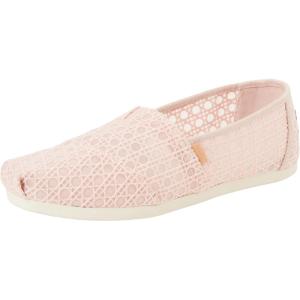 image:imageTOMS Womens Kallie Cutout BootBallet Pink Basket Weave Lace