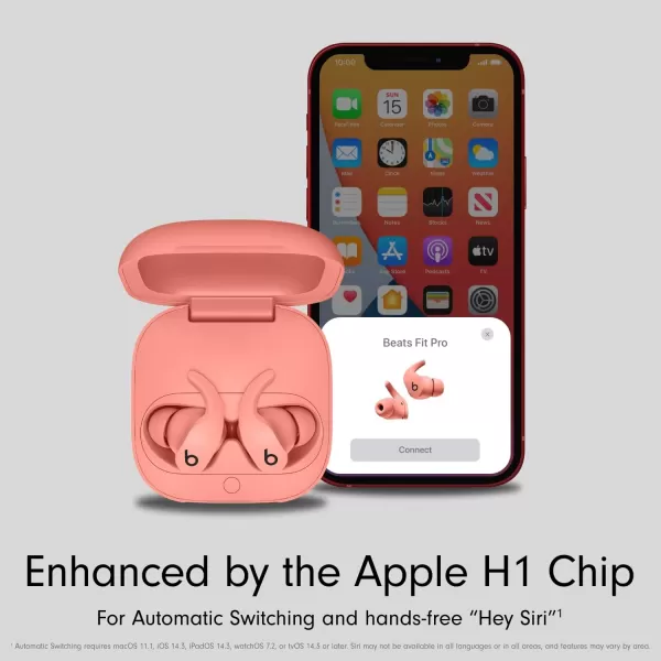 imageBeats Fit Pro  True Wireless Noise Cancelling Earbuds  Apple H1 Headphone Chip Compatible with Apple  Android Class 1 Bluetooth Builtin Microphone 6 Hours of Listening Time  Beats WhiteCoral Pink