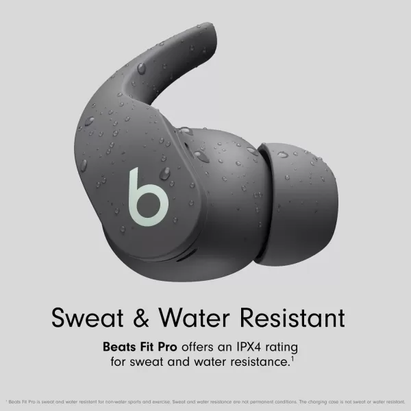 imageBeats Fit Pro  True Wireless Noise Cancelling Earbuds  Apple H1 Headphone Chip Compatible with Apple amp Android Class 1 Bluetooth Builtin Microphone 6 Hours of Listening Time  Beats BlackSage Gray Fit Pro Without AppleCare