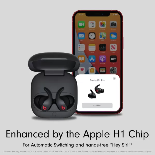 imageBeats Fit Pro  True Wireless Noise Cancelling Earbuds  Apple H1 Headphone Chip Compatible with Apple amp Android Class 1 Bluetooth Builtin Microphone 6 Hours of Listening Time  Beats BlackBeats Black Fit Pro Without AppleCare