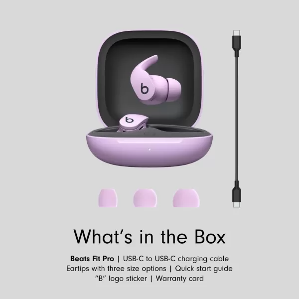 imageBeats Fit Pro  True Wireless Noise Cancelling Earbuds  Apple H1 Headphone Chip Compatible with Apple amp Android Class 1 Bluetooth Builtin Microphone 6 Hours of Listening Time  Beats BlackStone Purple Fit Pro Without AppleCare