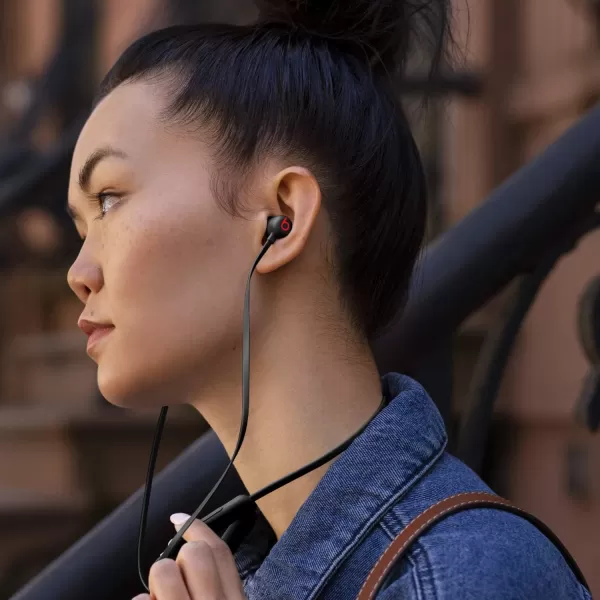 imageBeats Flex Wireless Earbuds  Apple W1 Headphone Chip Magnetic Earphones Class 1 Bluetooth 12 Hours of Listening Time Builtin Microphone  Smoke GrayBlack Flex