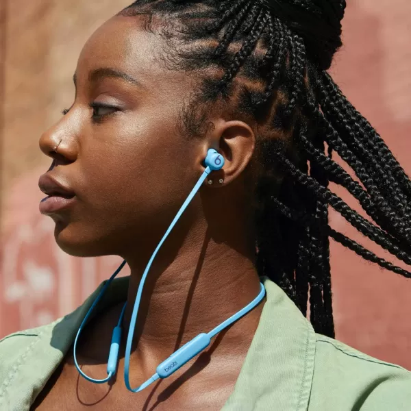 imageBeats Flex Wireless Earbuds  Apple W1 Headphone Chip Magnetic Earphones Class 1 Bluetooth 12 Hours of Listening Time Builtin Microphone  Smoke GrayFlame Blue Flex