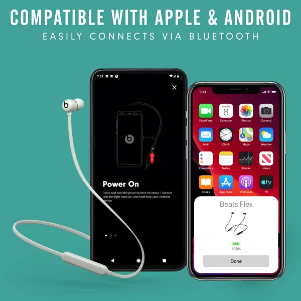 imageBeats Flex Wireless Earbuds  Apple W1 Headphone Chip Magnetic Earphones Class 1 Bluetooth 12 Hours of Listening Time Builtin Microphone  Smoke GraySmoke Gray Flex