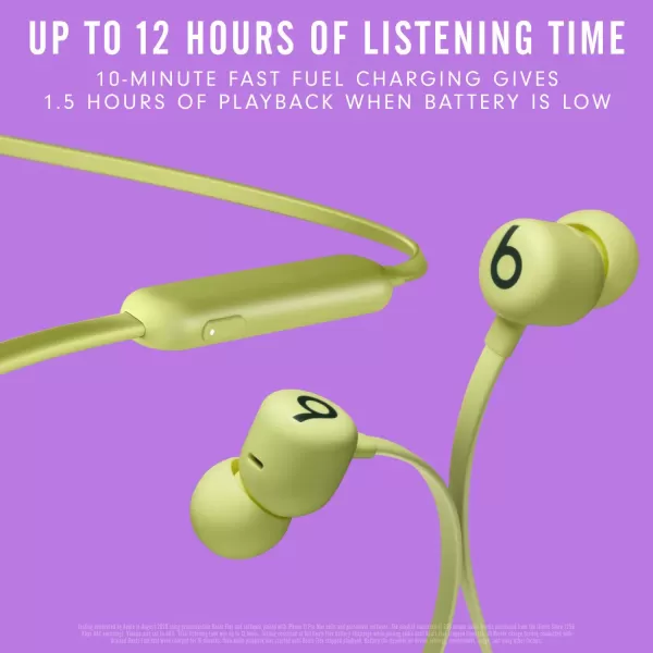 imageBeats Flex Wireless Earbuds  Apple W1 Headphone Chip Magnetic Earphones Class 1 Bluetooth 12 Hours of Listening Time Builtin Microphone  Smoke GrayYuzu Yellow Flex