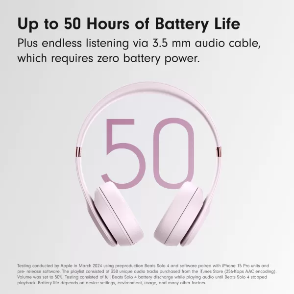 imageBeats Solo 4  Wireless Bluetooth OnEar Headphones Apple  Android Compatible Up to 50 Hours of Battery Life  Slate BlueCloud Pink
