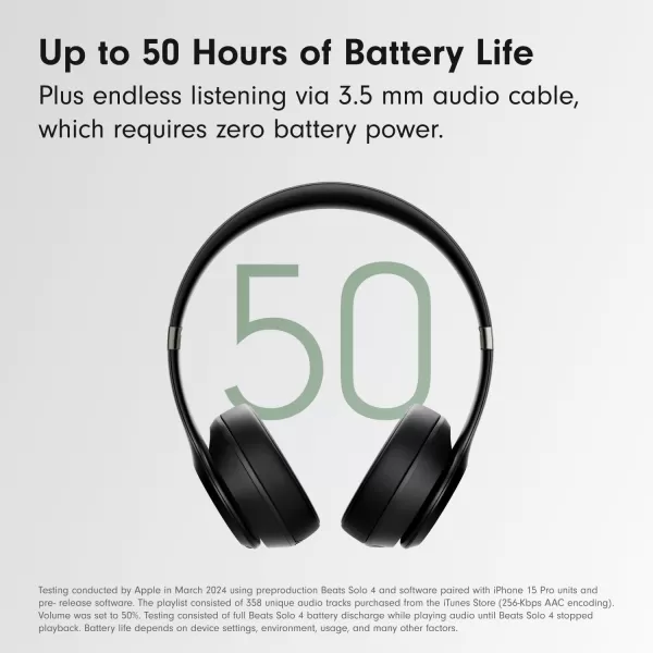 imageBeats Solo 4  Wireless Bluetooth OnEar Headphones Apple  Android Compatible Up to 50 Hours of Battery Life  Slate BlueMatte Black