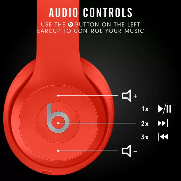 imageBeats Solo3 Wireless OnEar Headphones  Apple W1 Headphone Chip Class 1 Bluetooth 40 Hours of Listening Time Builtin Microphone  Red Latest ModelRed Solo3 Without AppleCare