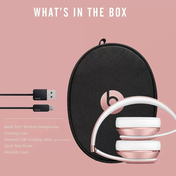 imageBeats Solo3 Wireless OnEar Headphones  Apple W1 Headphone Chip Class 1 Bluetooth 40 Hours of Listening Time Builtin Microphone  Red Latest ModelRose Gold Solo3 Without AppleCare