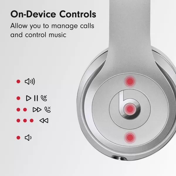 imageBeats Solo3 Wireless OnEar Headphones  Apple W1 Headphone Chip Class 1 Bluetooth 40 Hours of Listening Time Builtin Microphone  Red Latest ModelSilver Solo3 Without AppleCare