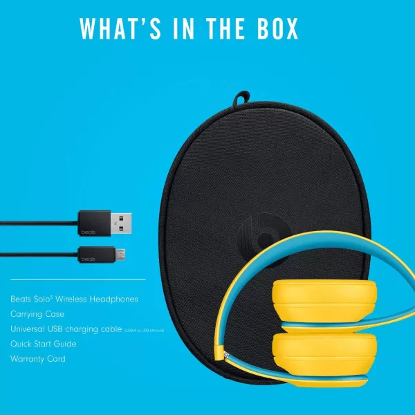 imageBeats Solo3 Wireless OnEar Headphones  Apple W1 Headphone Chip Class 1 Bluetooth 40 Hours of Listening Time Builtin Microphone  Satin Silver Latest ModelClub Yellow One Size Solo 3