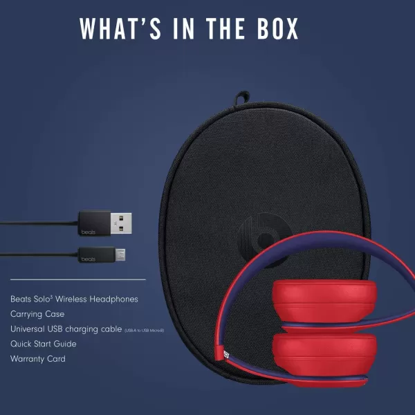 imageBeats Solo3 Wireless OnEar Headphones  Apple W1 Headphone Chip Class 1 Bluetooth 40 Hours of Listening Time Builtin Microphone  Satin Silver Latest ModelClub Red One Size Solo 3
