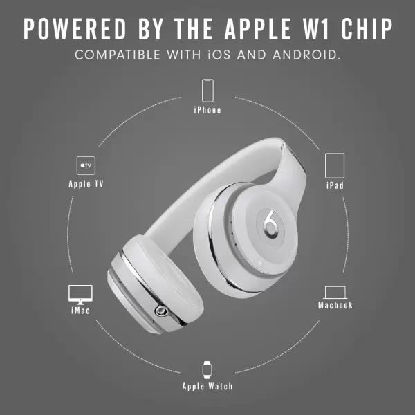 imageBeats Solo3 Wireless OnEar Headphones  Apple W1 Headphone Chip Class 1 Bluetooth 40 Hours of Listening Time Builtin Microphone  Satin Silver Latest ModelSatin Silver One Size Solo 3
