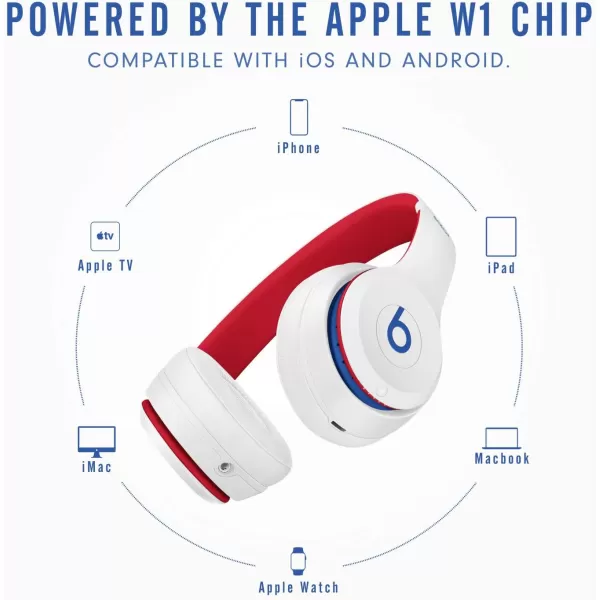 imageBeats Solo3 Wireless OnEar Headphones  Apple W1 Headphone Chip Class 1 Bluetooth 40 Hours of Listening Time Builtin Microphone  Satin Silver Latest ModelClub White One Size Solo 3