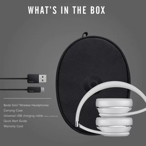 imageBeats Solo3 Wireless OnEar Headphones  Apple W1 Headphone Chip Class 1 Bluetooth 40 Hours of Listening Time Builtin Microphone  Satin Silver Latest ModelSatin Silver One Size Solo 3