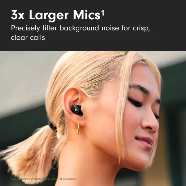 imageBeats Studio Buds   True Wireless Noise Cancelling Earbuds Enhanced Apple amp Android Compatibility Builtin Microphone Sweat Resistant Bluetooth Headphones Spatial Audio  IvoryBlackGold Studio Buds  Without AppleCare