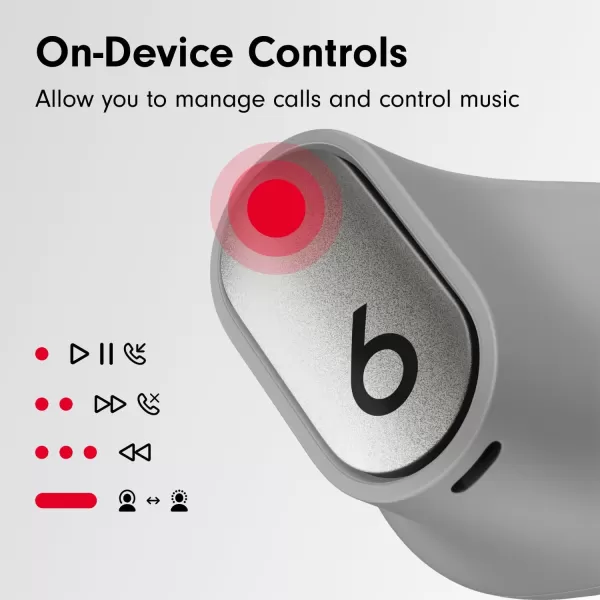 imageBeats Studio Buds   True Wireless Noise Cancelling Earbuds Enhanced Apple amp Android Compatibility Builtin Microphone Sweat Resistant Bluetooth Headphones Spatial Audio  IvoryCosmic Silver Studio Buds  Without AppleCare