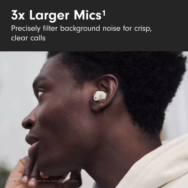 imageBeats Studio Buds   True Wireless Noise Cancelling Earbuds Enhanced Apple amp Android Compatibility Builtin Microphone Sweat Resistant Bluetooth Headphones Spatial Audio  IvoryIvory Studio Buds  Without AppleCare