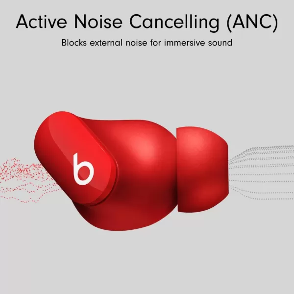 imageBeats Studio Buds  True Wireless Noise CancellingnbspEarbudsnbsp Compatible with Apple amp Android Builtin Microphone IPX4 Rating Sweat Resistant Earphones Class 1 BluetoothnbspHeadphones  Moon GrayRed Studio Buds With AppleCare 2 Years