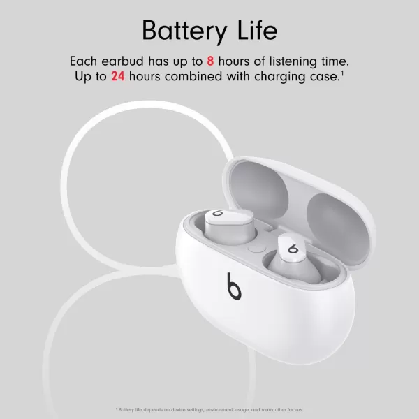 imageBeats Studio Buds  True Wireless Noise CancellingnbspEarbudsnbsp Compatible with Apple amp Android Builtin Microphone IPX4 Rating Sweat Resistant Earphones Class 1 BluetoothnbspHeadphones  Moon GrayWhite Studio Buds With AppleCare 2 Years