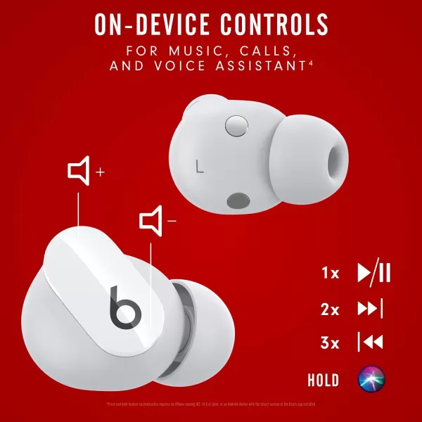 imageBeats Studio Buds  True Wireless Noise CancellingnbspEarbudsnbsp Compatible with Apple amp Android Builtin Microphone IPX4 Rating Sweat Resistant Earphones Class 1 BluetoothnbspHeadphones  Moon GrayWhite Studio Buds Without AppleCare