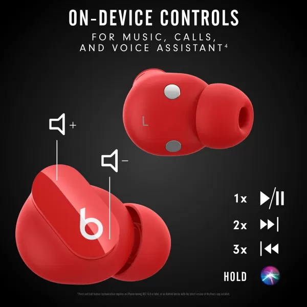 imageBeats Studio Buds  True Wireless Noise CancellingnbspEarbudsnbsp Compatible with Apple amp Android Builtin Microphone IPX4 Rating Sweat Resistant Earphones Class 1 BluetoothnbspHeadphones  Moon GrayRed Studio Buds Without AppleCare