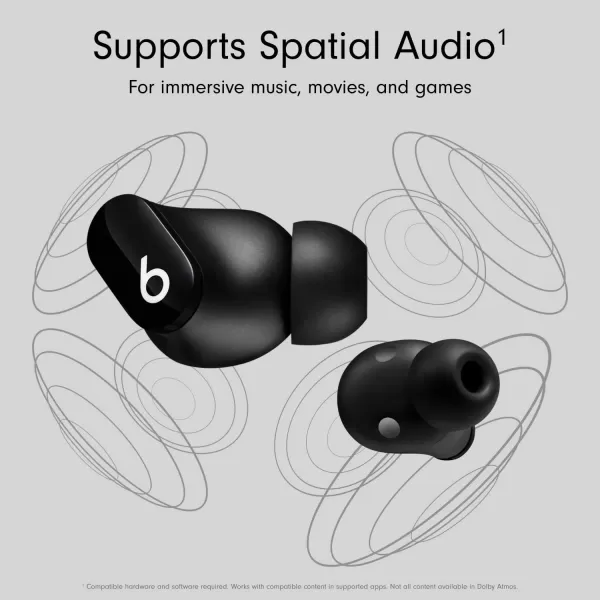 imageBeats Studio Buds  True Wireless Noise CancellingnbspEarbudsnbsp Compatible with Apple amp Android Builtin Microphone IPX4 Rating Sweat Resistant Earphones Class 1 BluetoothnbspHeadphones  Moon GrayBlack Studio Buds With AppleCare 2 Years