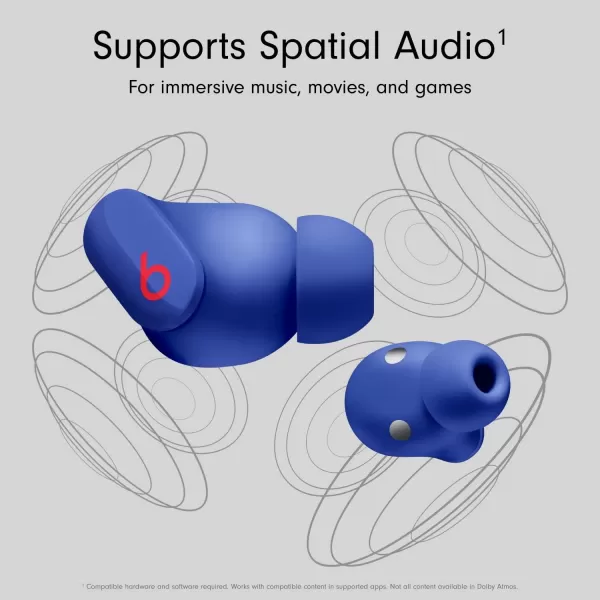 imageBeats Studio Buds  True Wireless Noise CancellingnbspEarbudsnbsp Compatible with Apple amp Android Builtin Microphone IPX4 Rating Sweat Resistant Earphones Class 1 BluetoothnbspHeadphones  Moon GrayOcean Blue Studio Buds With AppleCare 2 Years