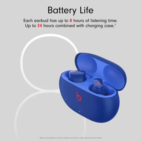 imageBeats Studio Buds  True Wireless Noise CancellingnbspEarbudsnbsp Compatible with Apple amp Android Builtin Microphone IPX4 Rating Sweat Resistant Earphones Class 1 BluetoothnbspHeadphones  Moon GrayOcean Blue Studio Buds With AppleCare 2 Years