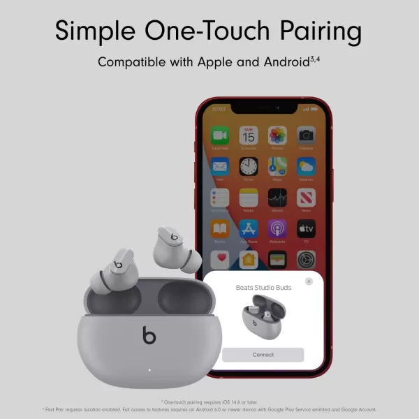 imageBeats Studio Buds  True Wireless Noise CancellingnbspEarbudsnbsp Compatible with Apple amp Android Builtin Microphone IPX4 Rating Sweat Resistant Earphones Class 1 BluetoothnbspHeadphones  Moon GrayMoon Gray Studio Buds With AppleCare 2 Years