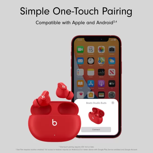 imageBeats Studio Buds  True Wireless Noise CancellingnbspEarbudsnbsp Compatible with Apple amp Android Builtin Microphone IPX4 Rating Sweat Resistant Earphones Class 1 BluetoothnbspHeadphones  Moon GrayRed Studio Buds With AppleCare 2 Years