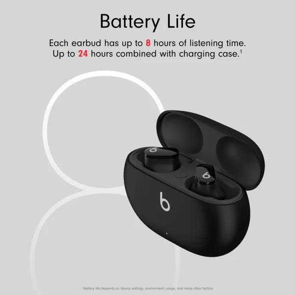 imageBeats Studio Buds  True Wireless Noise CancellingnbspEarbudsnbsp Compatible with Apple amp Android Builtin Microphone IPX4 Rating Sweat Resistant Earphones Class 1 BluetoothnbspHeadphones  Moon GrayBlack Studio Buds With AppleCare 2 Years