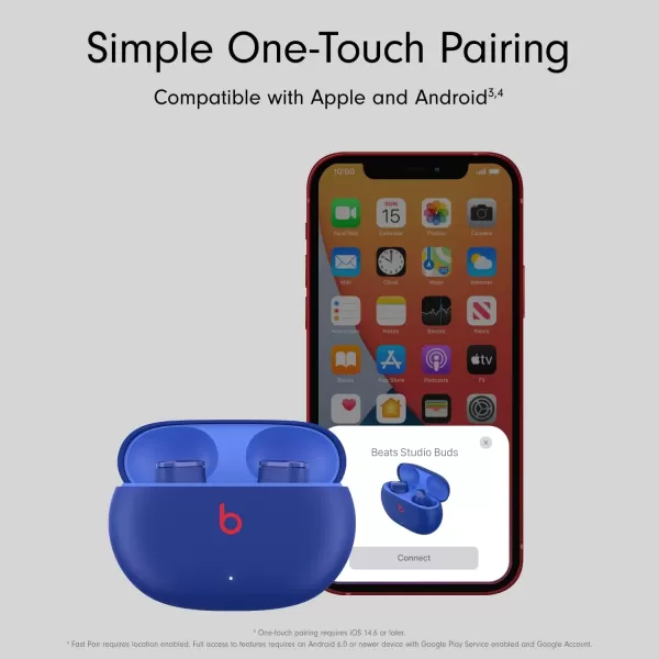 imageBeats Studio Buds  True Wireless Noise CancellingnbspEarbudsnbsp Compatible with Apple amp Android Builtin Microphone IPX4 Rating Sweat Resistant Earphones Class 1 BluetoothnbspHeadphones  Moon GrayOcean Blue Studio Buds Without AppleCare