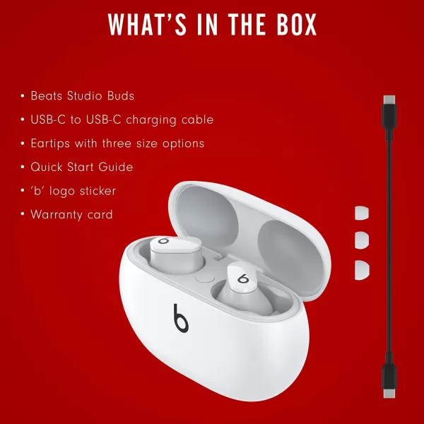 imageBeats Studio Buds  True Wireless Noise CancellingnbspEarbudsnbsp Compatible with Apple amp Android Builtin Microphone IPX4 Rating Sweat Resistant Earphones Class 1 BluetoothnbspHeadphones  Moon GrayWhite Studio Buds Without AppleCare