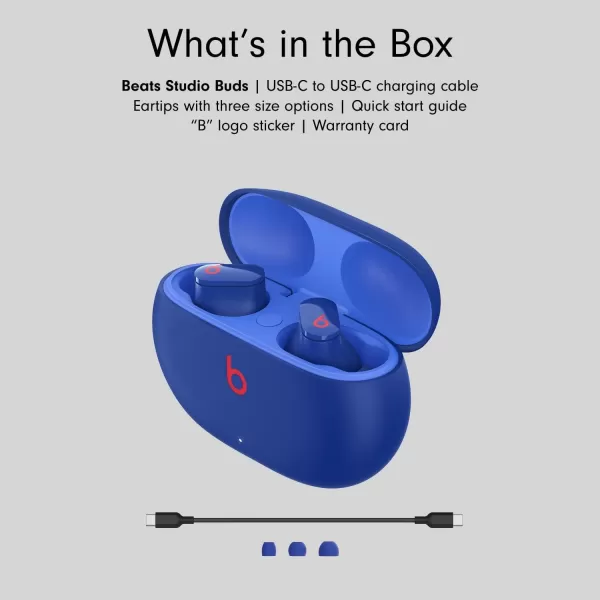 imageBeats Studio Buds  True Wireless Noise CancellingnbspEarbudsnbsp Compatible with Apple amp Android Builtin Microphone IPX4 Rating Sweat Resistant Earphones Class 1 BluetoothnbspHeadphones  Moon GrayOcean Blue Studio Buds With AppleCare 2 Years