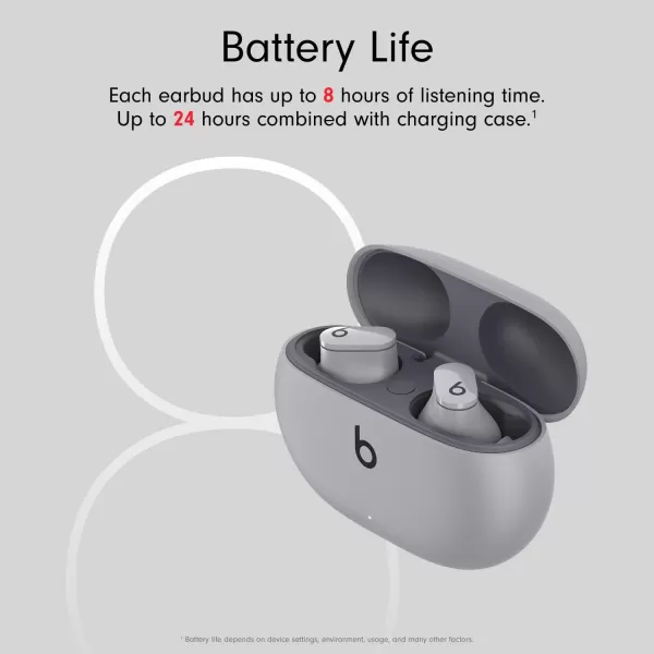 imageBeats Studio Buds  True Wireless Noise CancellingnbspEarbudsnbsp Compatible with Apple amp Android Builtin Microphone IPX4 Rating Sweat Resistant Earphones Class 1 BluetoothnbspHeadphones  Moon GrayMoon Gray Studio Buds With AppleCare 2 Years