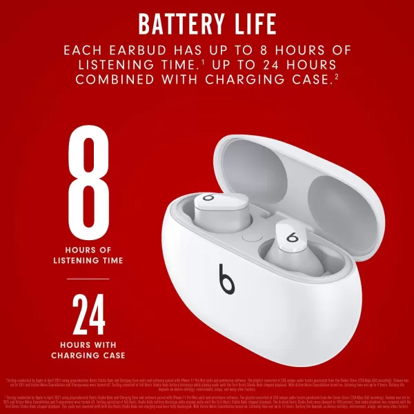 imageBeats Studio Buds  True Wireless Noise CancellingnbspEarbudsnbsp Compatible with Apple amp Android Builtin Microphone IPX4 Rating Sweat Resistant Earphones Class 1 BluetoothnbspHeadphones  Moon GrayWhite Studio Buds Without AppleCare