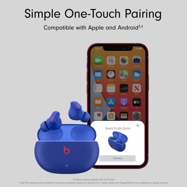 imageBeats Studio Buds  True Wireless Noise CancellingnbspEarbudsnbsp Compatible with Apple amp Android Builtin Microphone IPX4 Rating Sweat Resistant Earphones Class 1 BluetoothnbspHeadphones  Moon GrayOcean Blue Studio Buds With AppleCare 2 Years