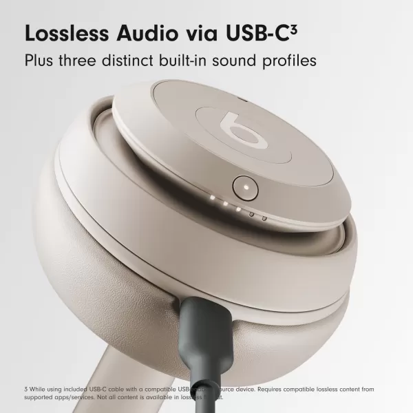 imageBeats Studio Pro  Wireless Bluetooth Noise Cancelling Headphones  Personalized Spatial Audio USBC Lossless Audio Apple amp Android Compatibility Up to 40 Hours Battery Life  SandstoneSandstone Studio Pro Without AppleCare