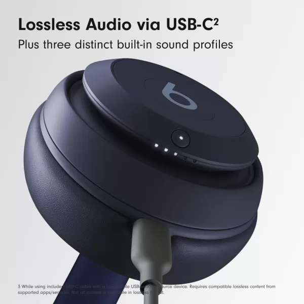 imageBeats Studio Pro  Wireless Bluetooth Noise Cancelling Headphones  Personalized Spatial Audio USBC Lossless Audio Apple amp Android Compatibility Up to 40 Hours Battery Life  SandstoneNavy Studio Pro Without AppleCare