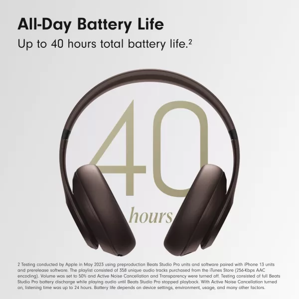 imageBeats Studio Pro  Wireless Bluetooth Noise Cancelling Headphones  Personalized Spatial Audio USBC Lossless Audio Apple amp Android Compatibility Up to 40 Hours Battery Life  SandstoneDeep Brown Studio Pro Without AppleCare
